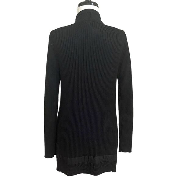 Athleta Black Thermolite Sentinel Merino Wool Cardigan XS Chunky Cabincore Lodge - Picture 9 of 15